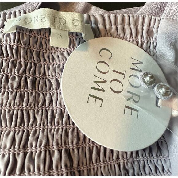 Revolve Lavender Smocked Jumpsuit SMALL Cottagecore Pastel More to Come $88 NEW - Picture 7 of 9